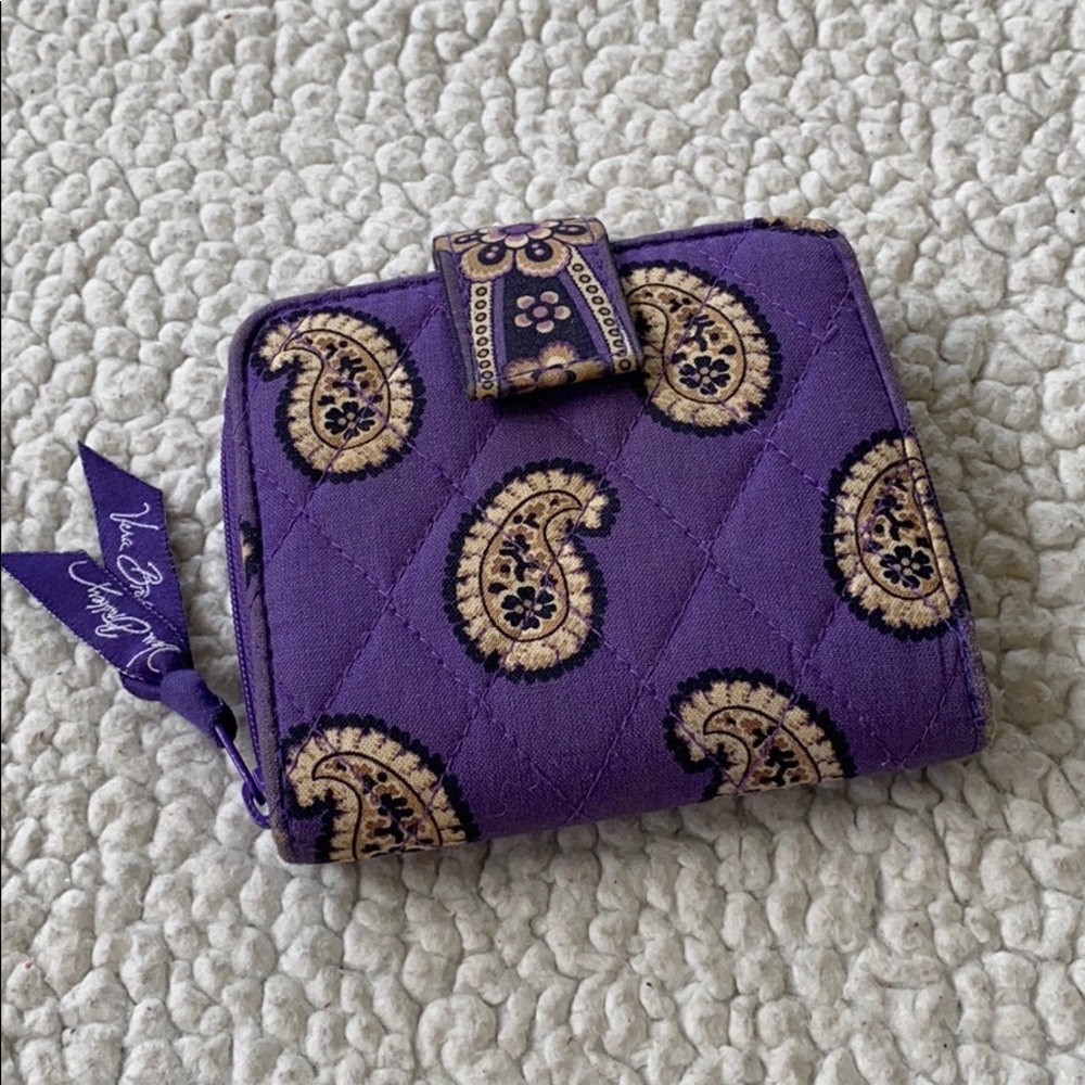 Vera Bradley Simply Violet Purple Paisley Wallet